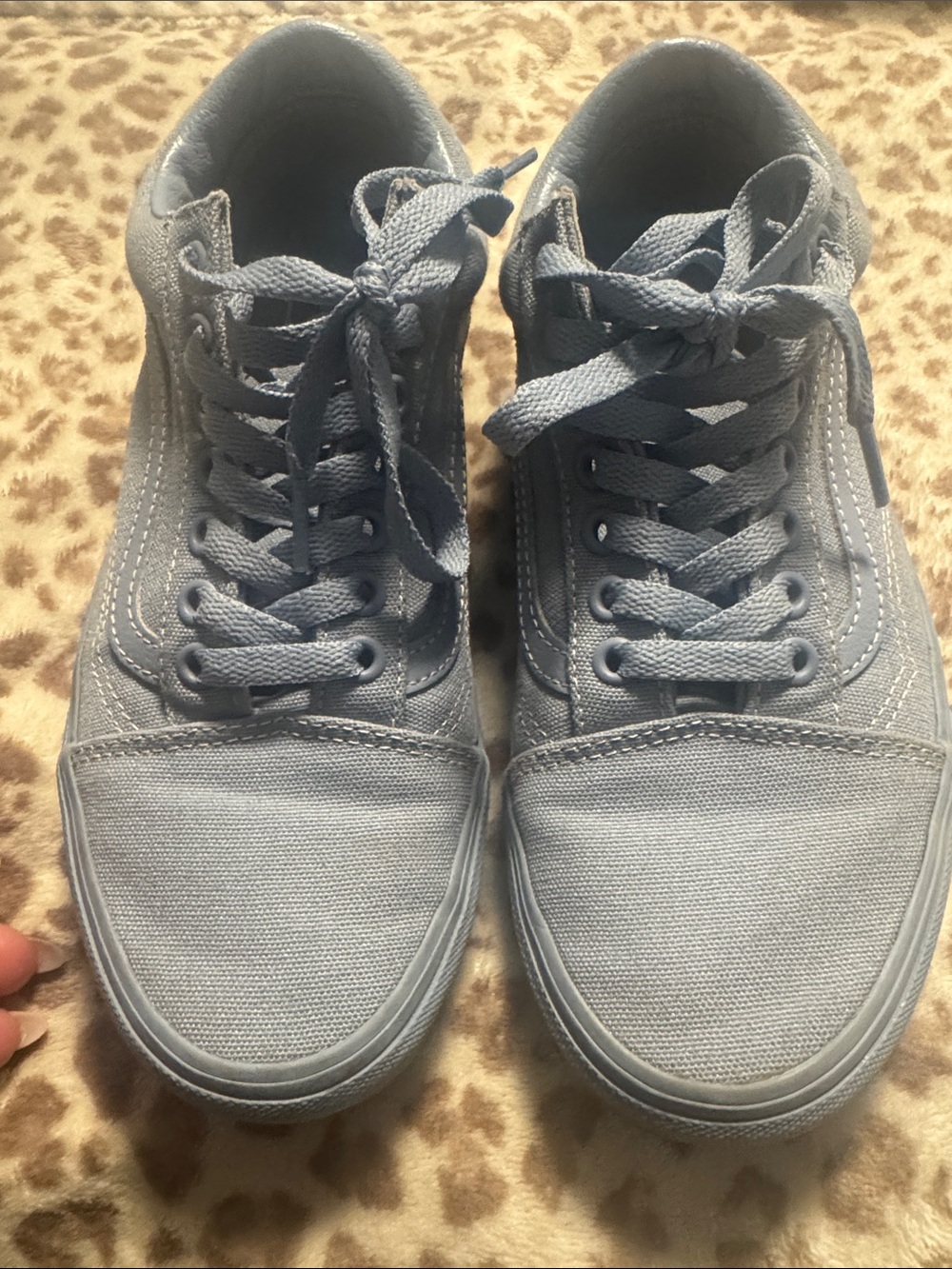 Vans Light Blue Low-Top Canvas Sneakers